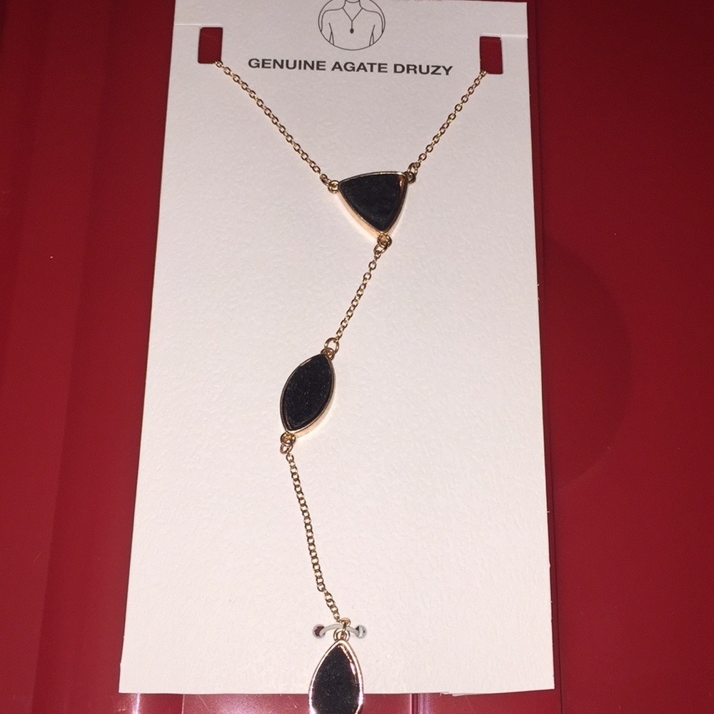 Beautiful Genuine Agate Druzy necklace